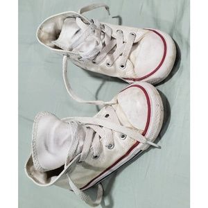 Toddler white converse